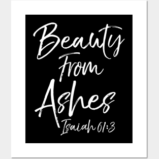 Christian Bible Verse Quote for Women Beauty from Ashes Posters and Art